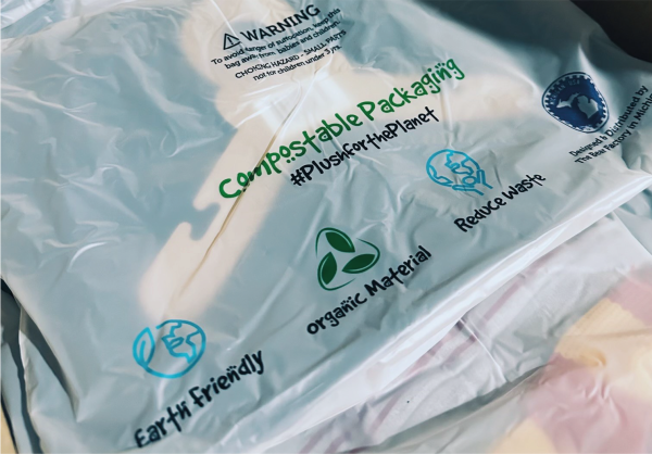 Compostable and sustainable The Bear Factory packaging